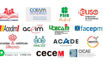 Declaración conjunta de las organizaciones de familias, trabajadores y centros representativas del sector educativo privado en la comunidad de Madrid 